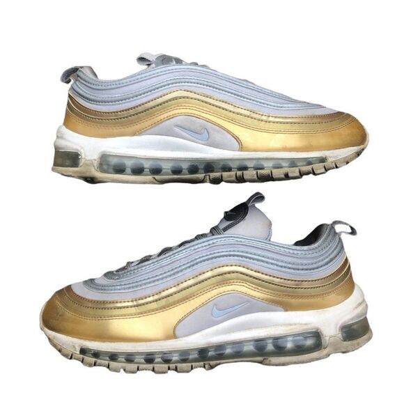 Rare 2018 Nike Air 97 Vast Grey Metallic Gold Size 9 - Picture 1 of 16